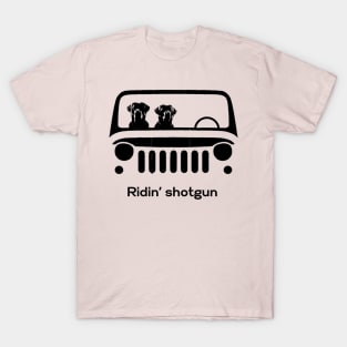 Ridin' shotgun Labrador Retrievers T-Shirt